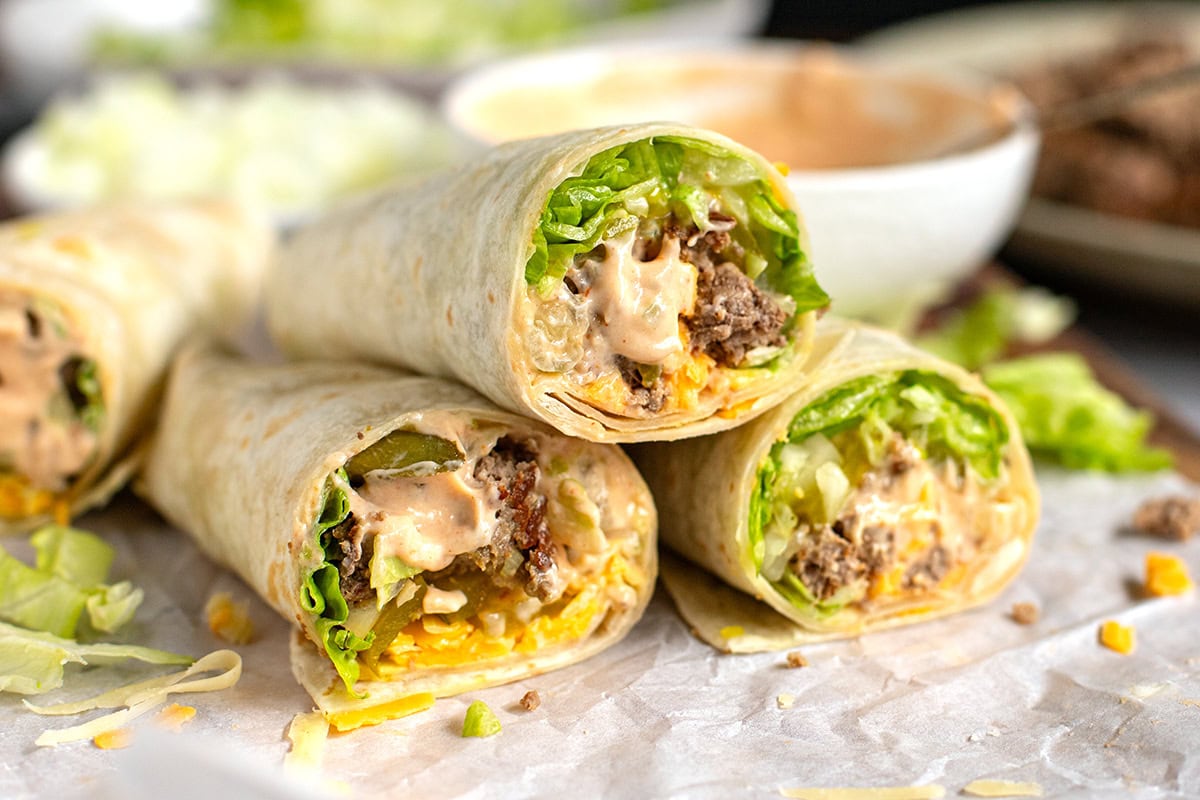 Healthy Big Mac Wraps.