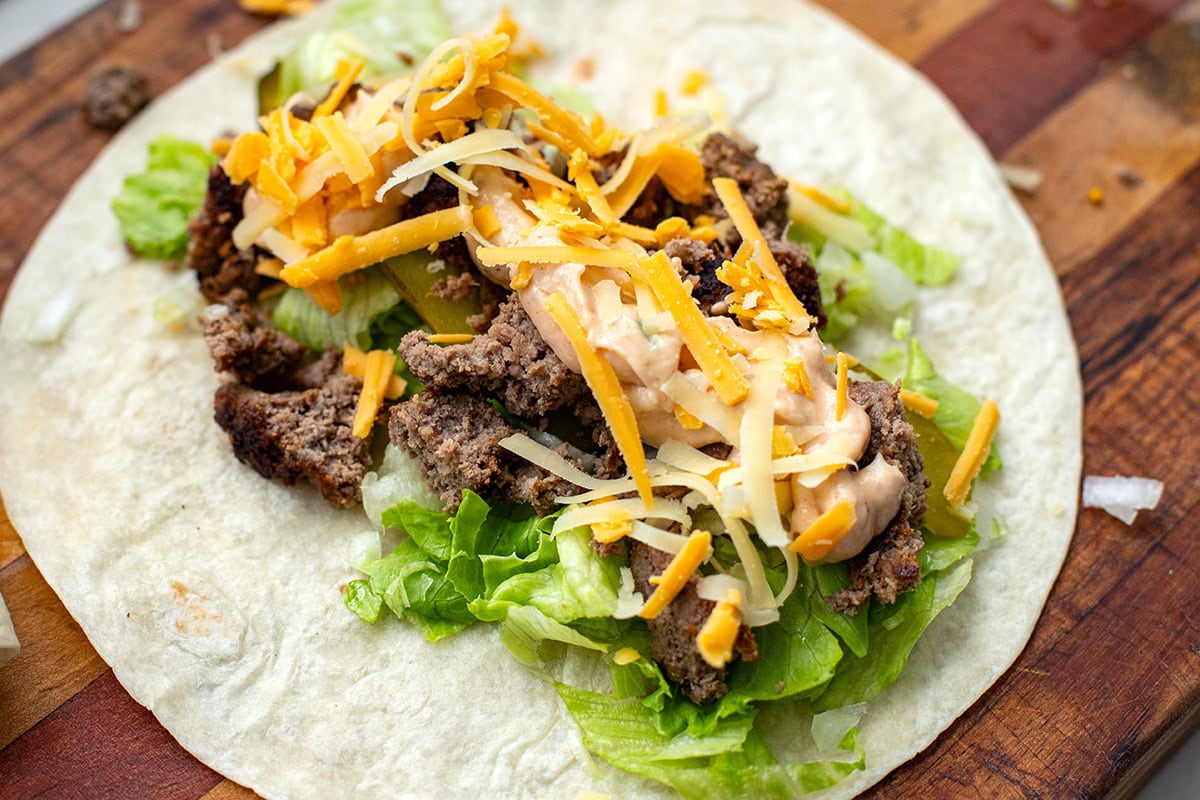 Big Mac wrap fillings