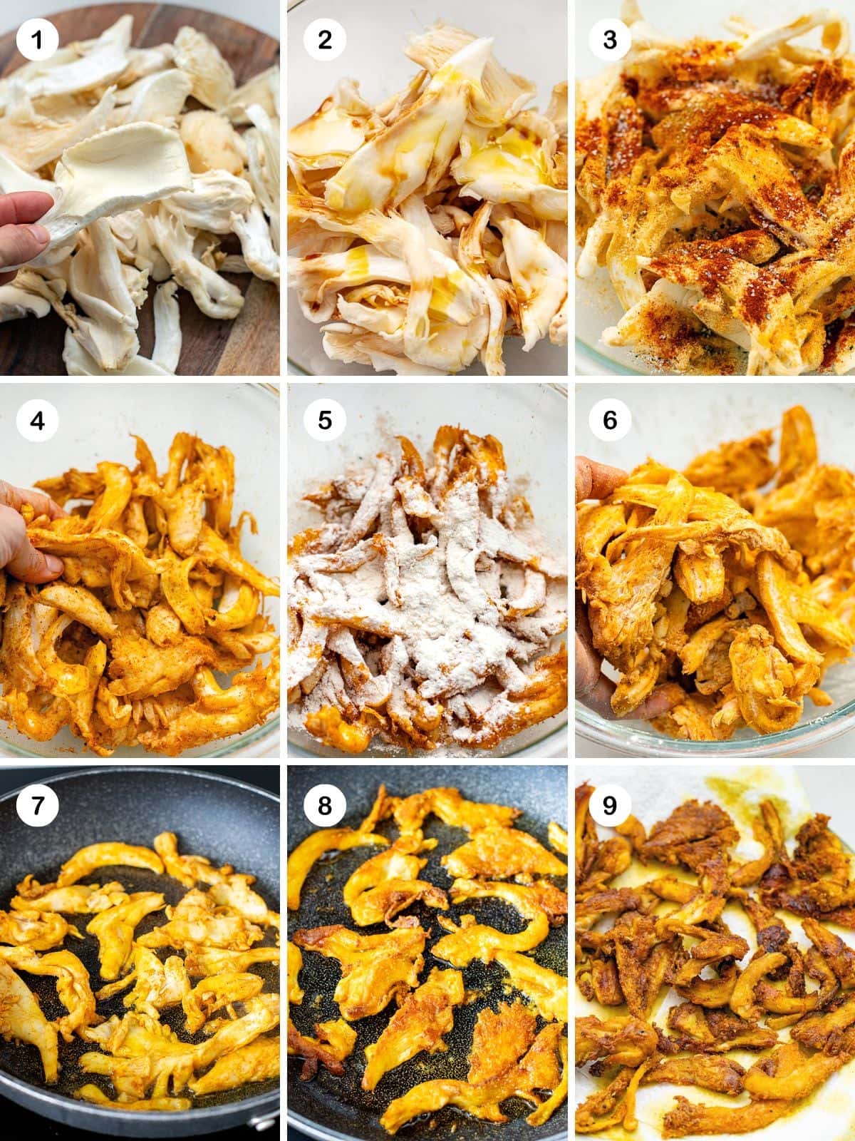 How to cook oyster mushrooms in a frying pan.