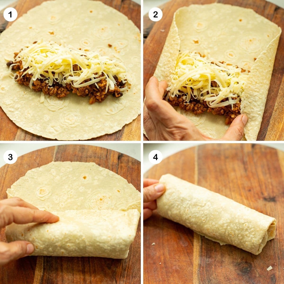 Assemble the burrito.