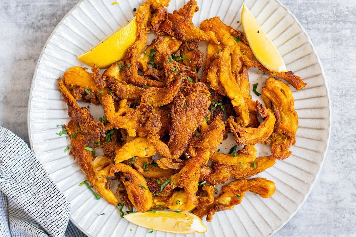 Pan-Fried Oyster Mushrooms.