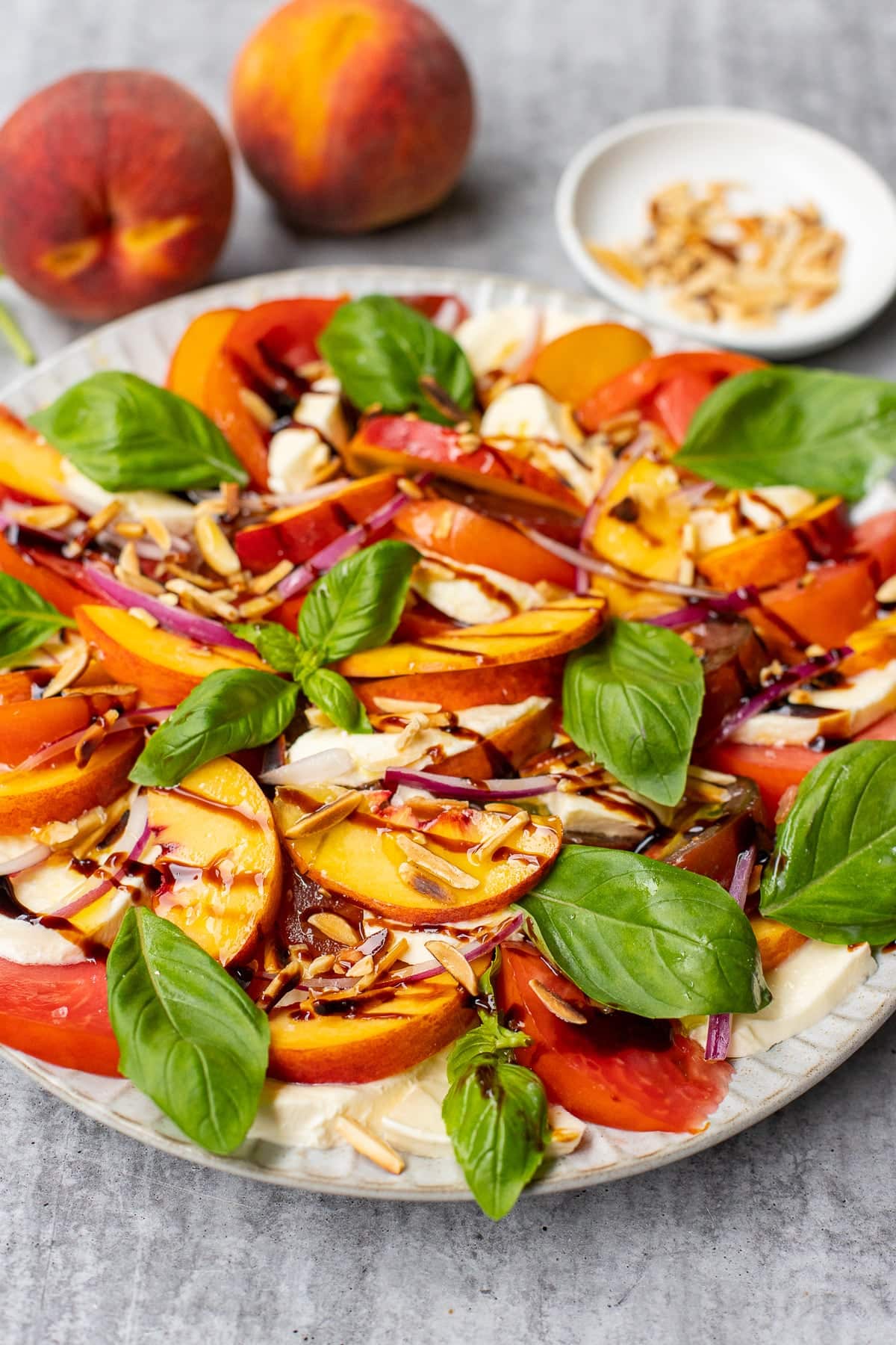 Caprese Salad With Peaches.
