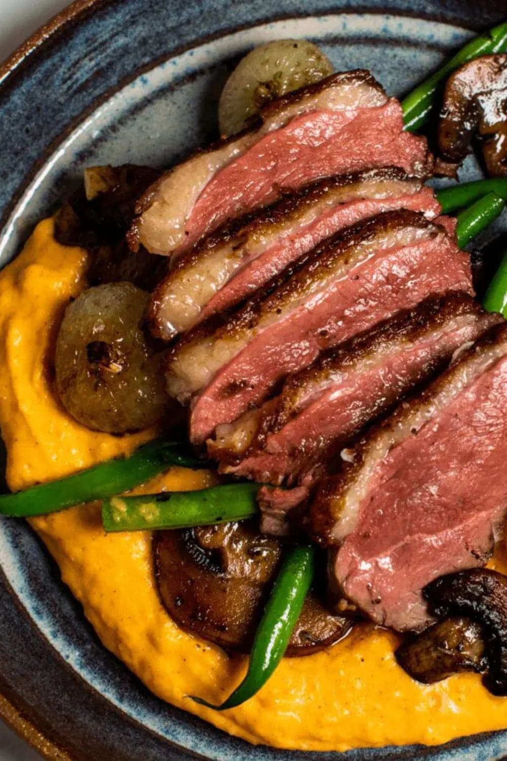 Seared Duck Breast with Cipollini Onions