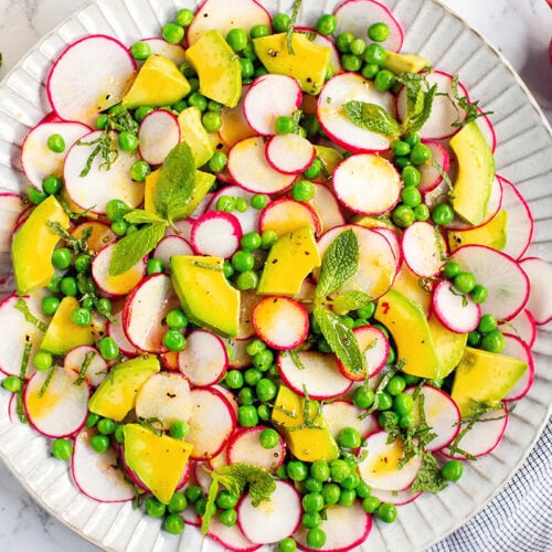 Radish Salad With Peas & Avocado