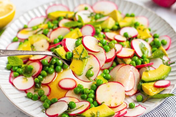 Radish, Peas, And Avocado Salad