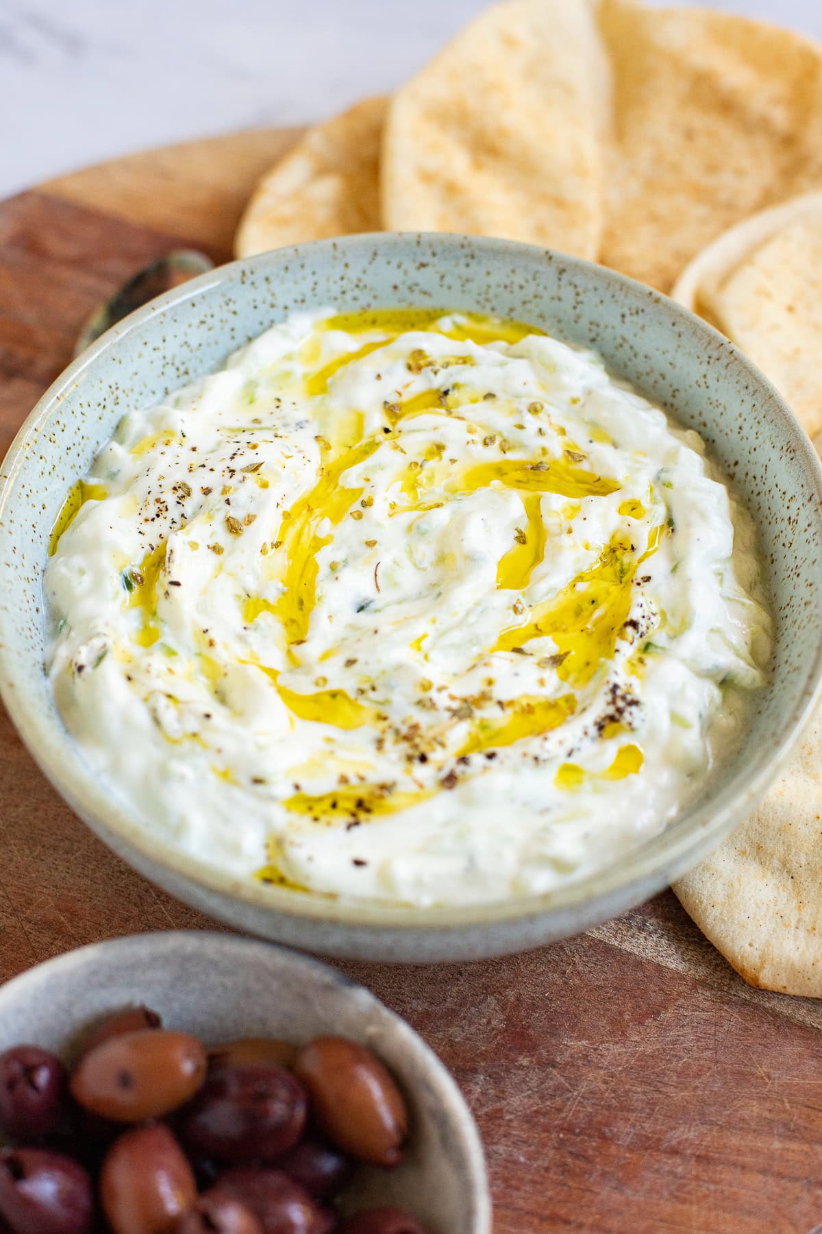 Greek yogurt and cucumber dip