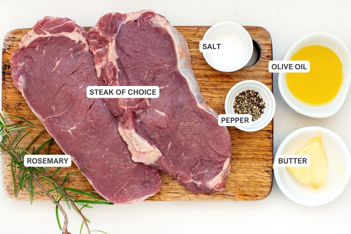 Steak ingredients.