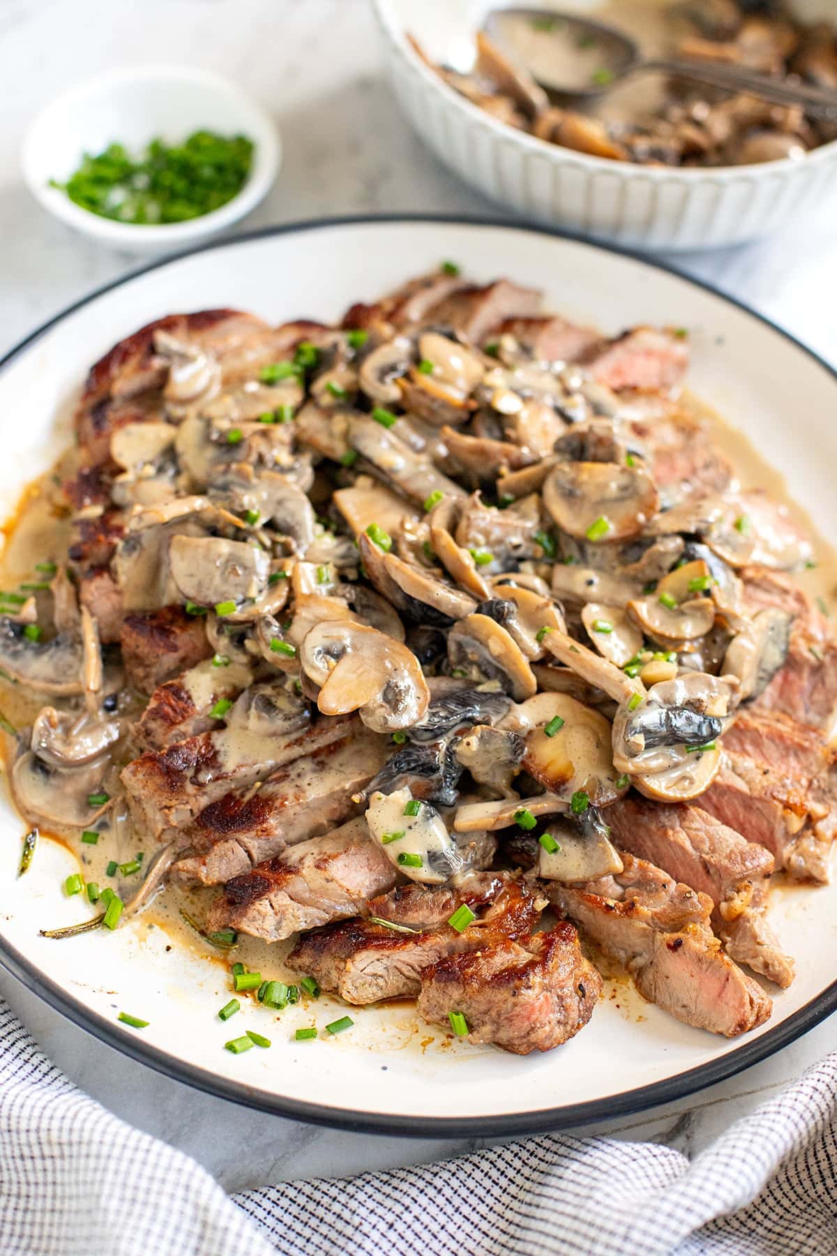 Steak & Mushroom Sauce.