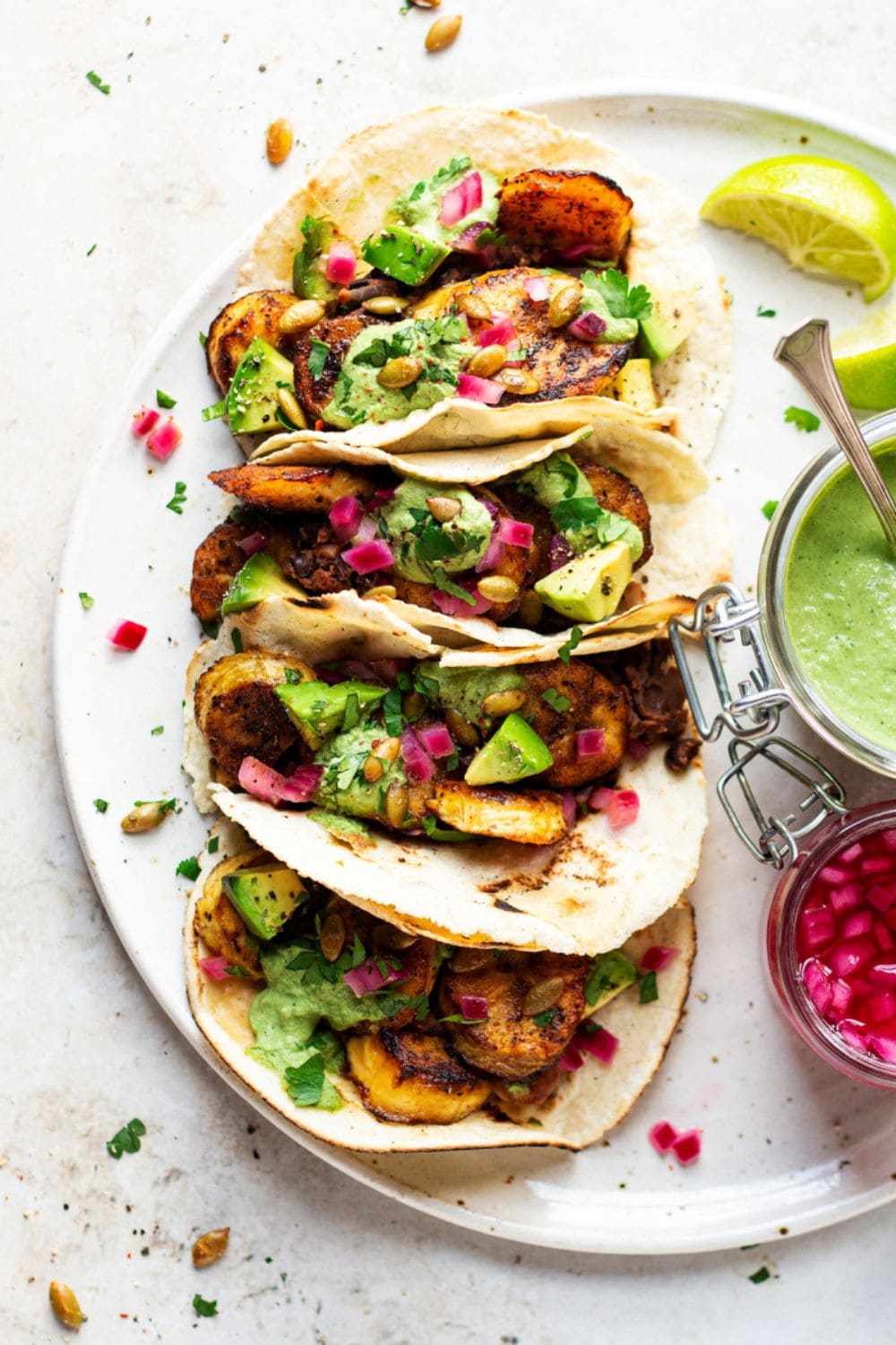 Vegan Tacos with Fried Plantain