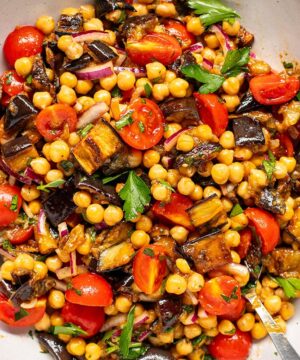 Eggplant And Chickpea Salad