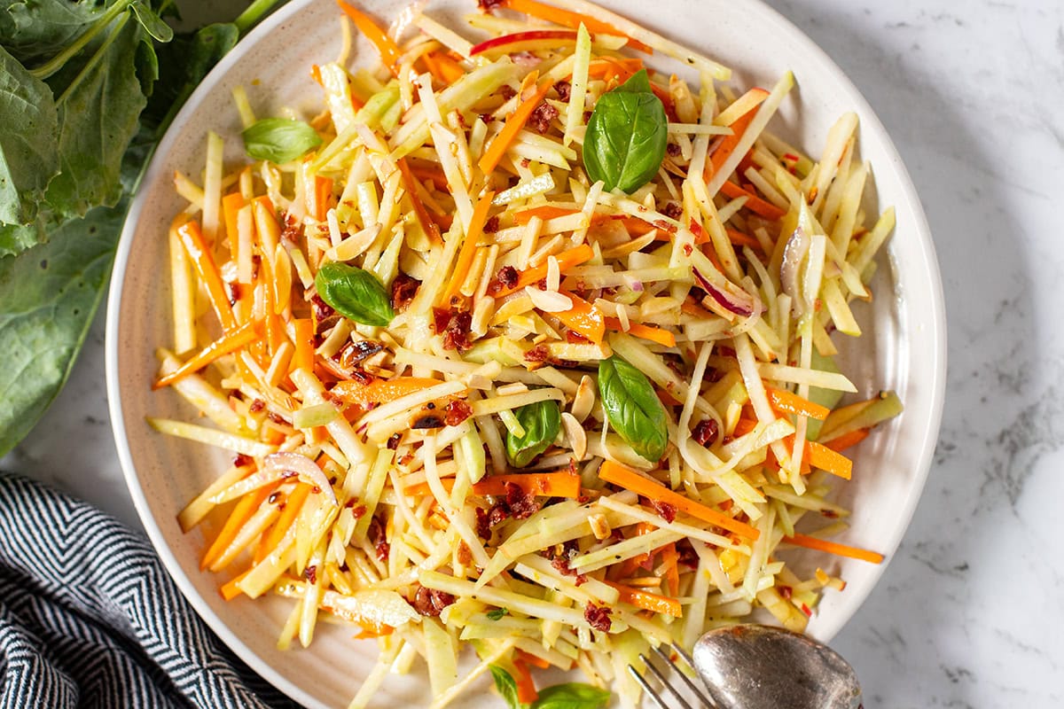 Kohlrabi And Apple Slaw