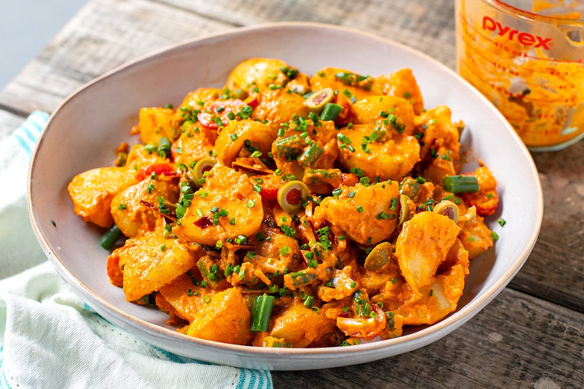 Potato Salad With Romesco Dressing