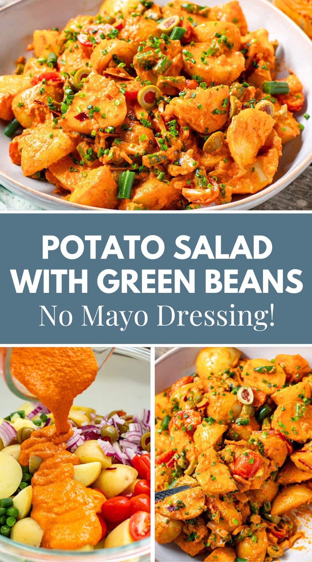 Potato Salad With Green Beans - No Mayo Dressing!