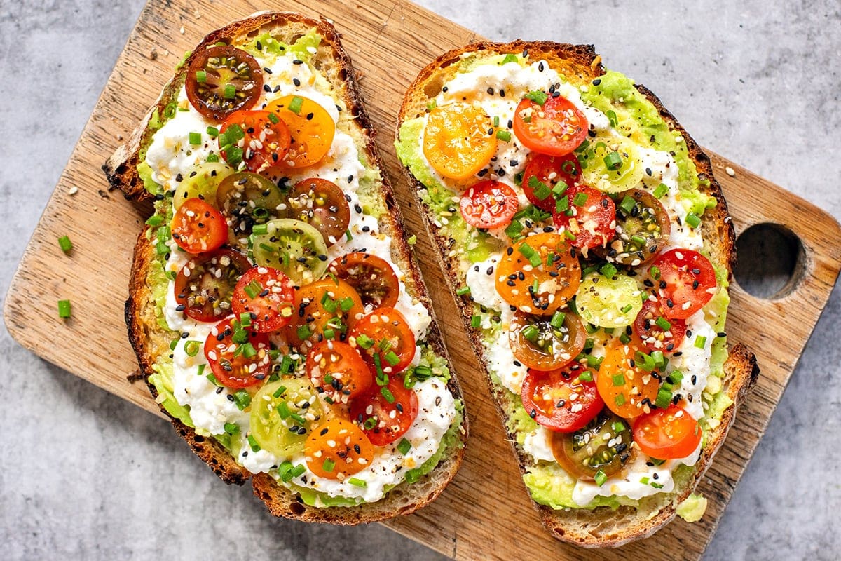 Avocado Cottage Cheese Toast