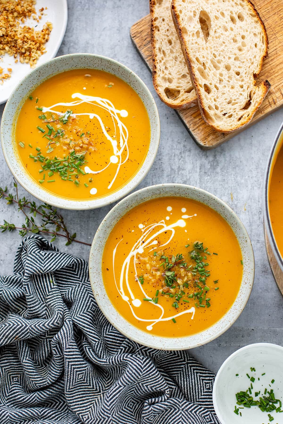 Butternut Squash soup with sweet potato