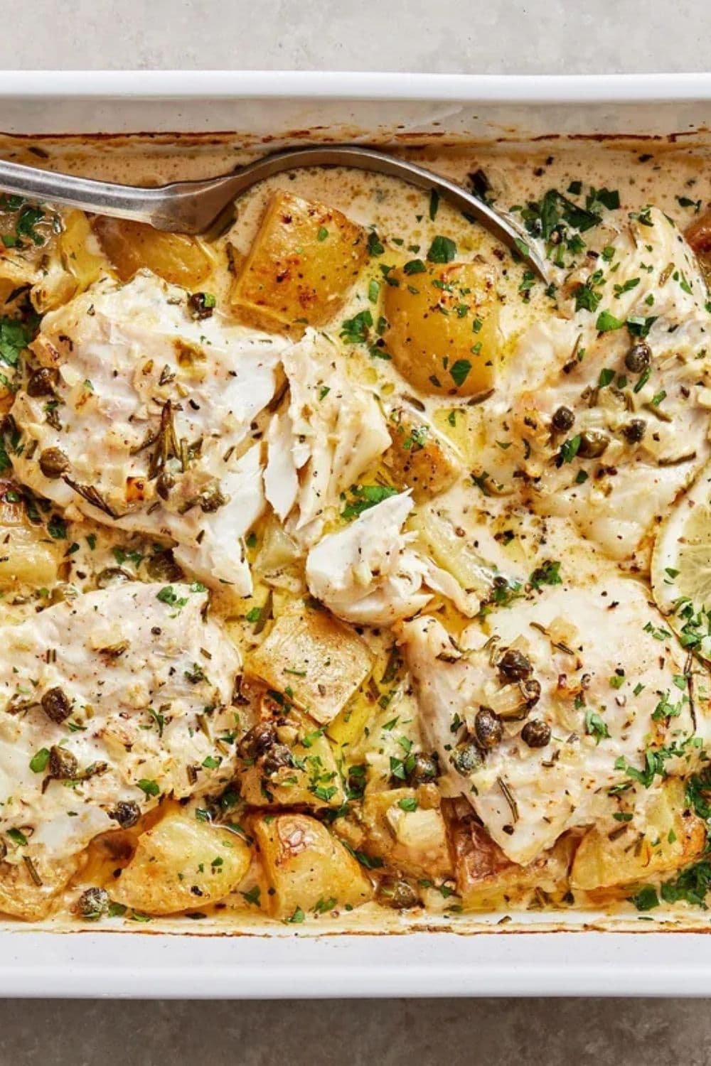 Cod And Potatoes In Rosemary Cream