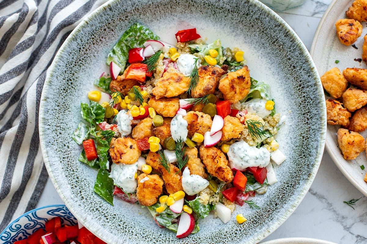 Popcorn Chicken Bowls