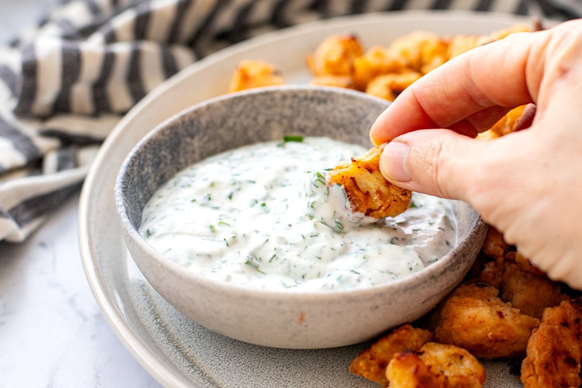 healthy ranch dressing with chicken bites