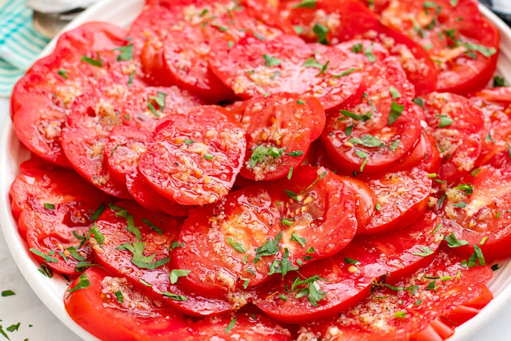 Garlicky Tomato Salad
