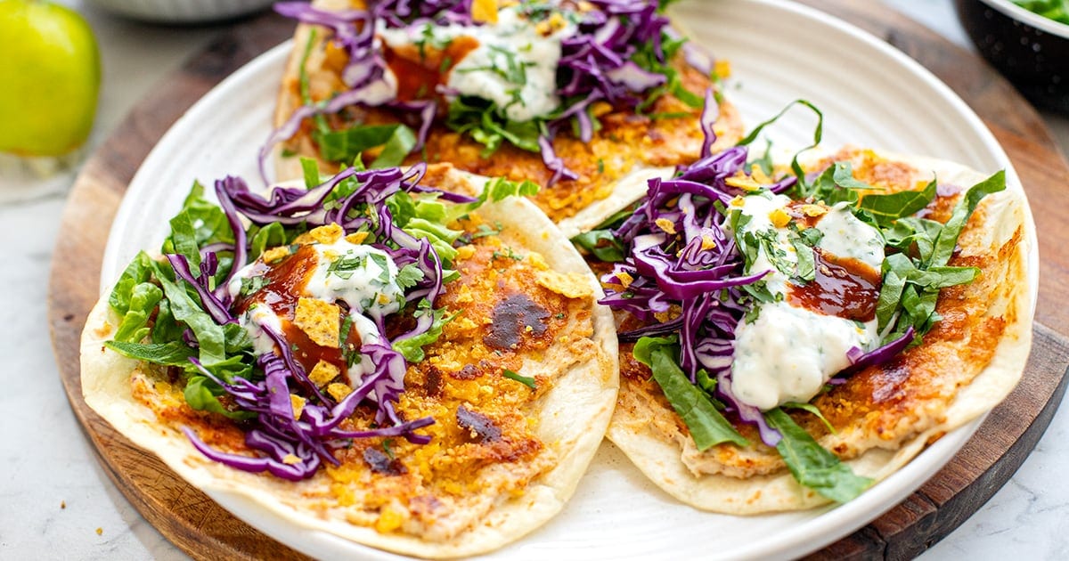 Smashed Chicken Tacos - Cooked & Loved