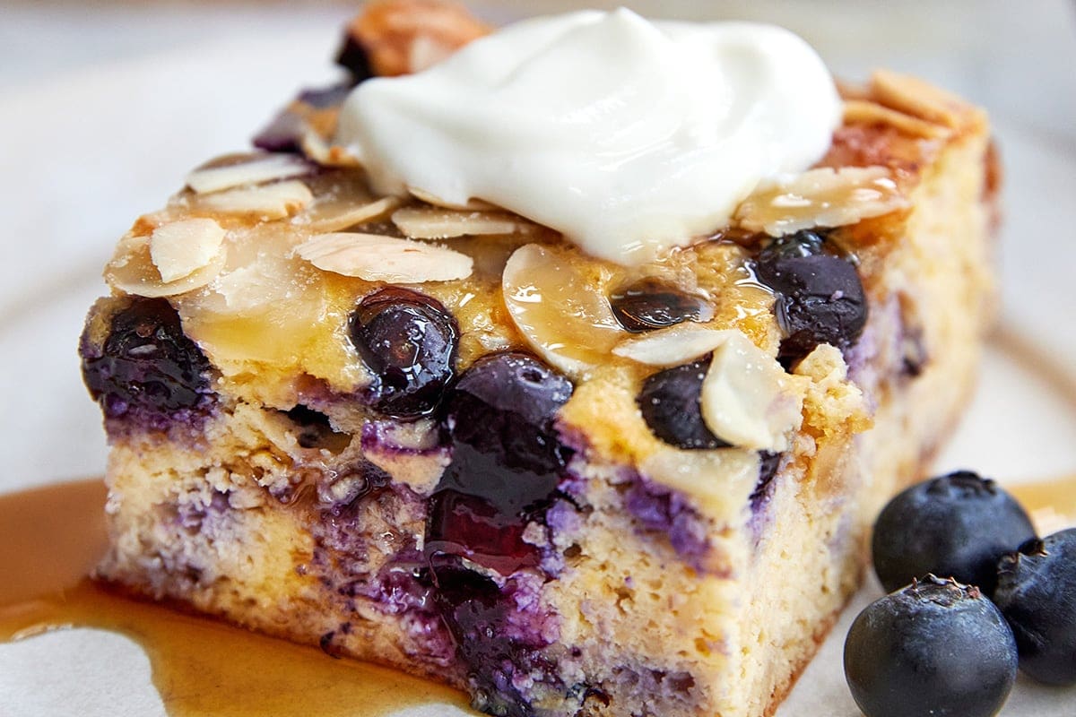 Blueberry Cottage Cheese Breakfast Bake