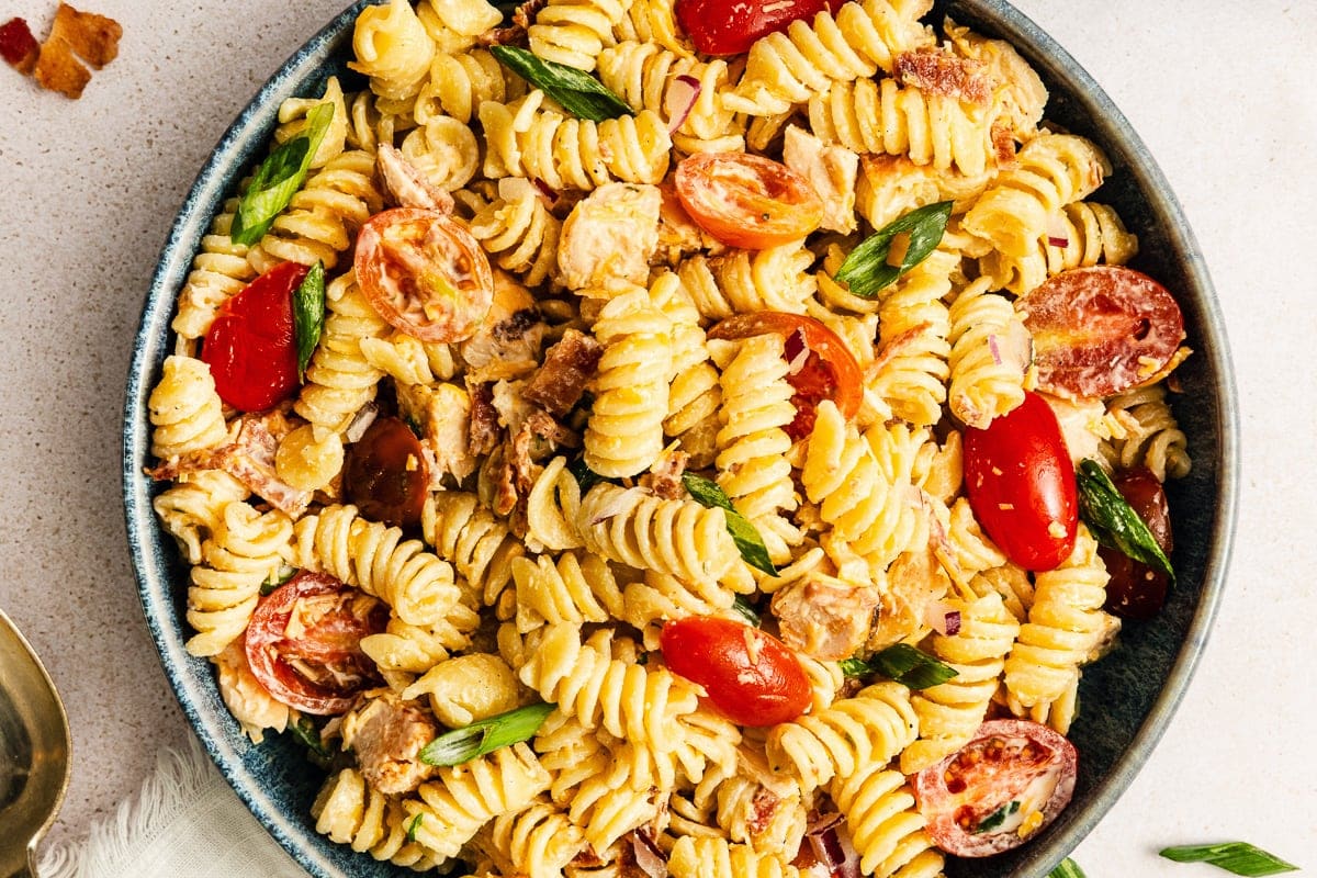 Chicken Bacon Ranch Pasta Salad
