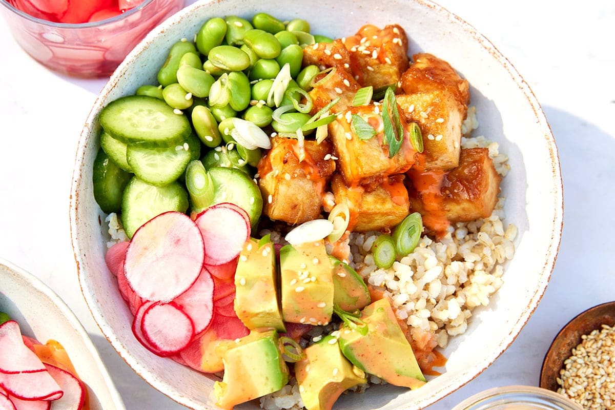 Crispy Miso Tofu Poke Bowl