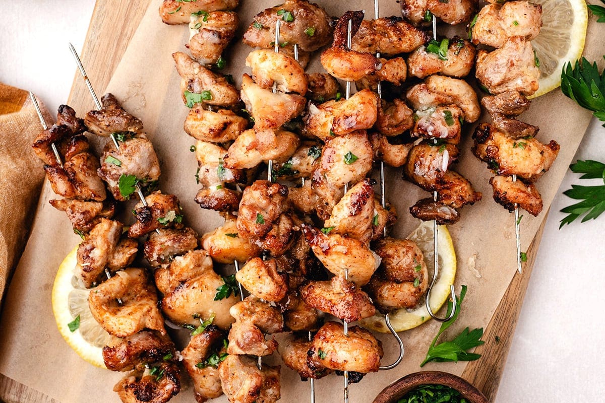 Garlic Butter Chicken Skewers