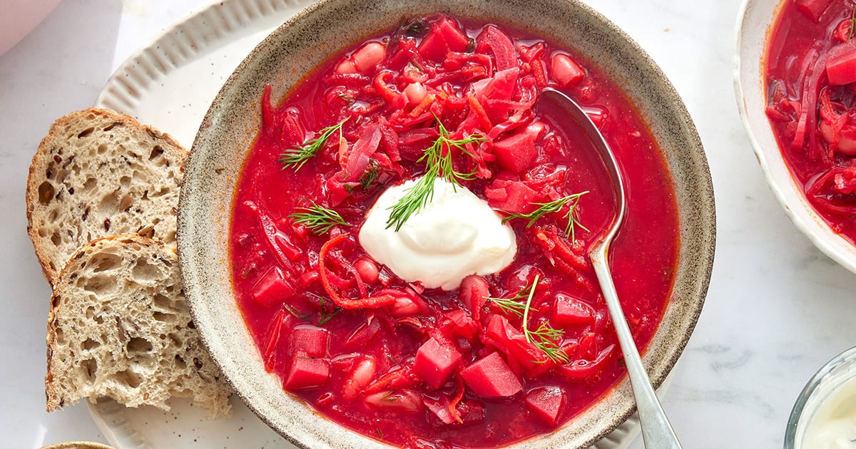 Borscht Recipe (Vegetarian Beet Soup)