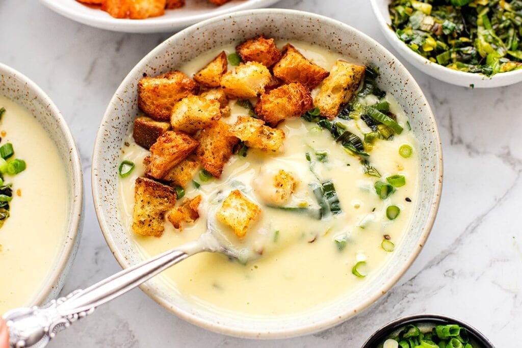 Leek and Potato Soup (Lightened Up)