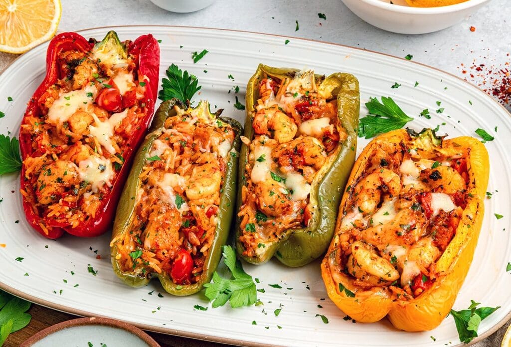 Shrimp Stuffed Bell Peppers